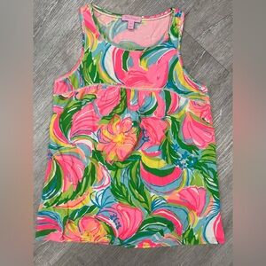 Lilly Pulitzer Womens XXS Pink and Blue Patterned Top